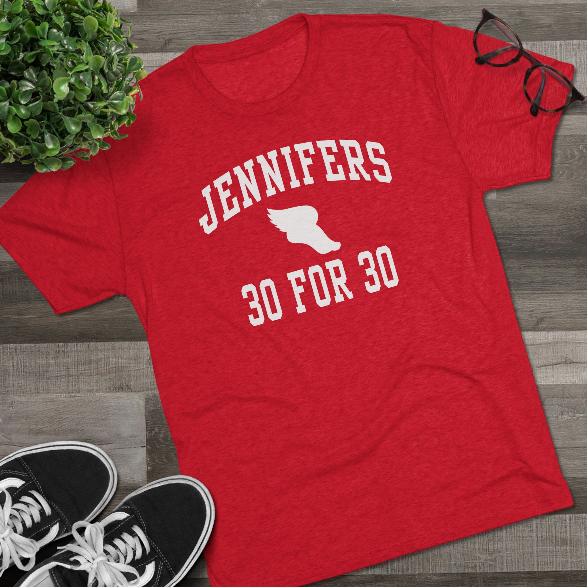 Red Tri-Blend Crew Tee - Perfect for Celebrations, Casual Wear, Birthdays, Gift for Her, Comfortable Everyday Style