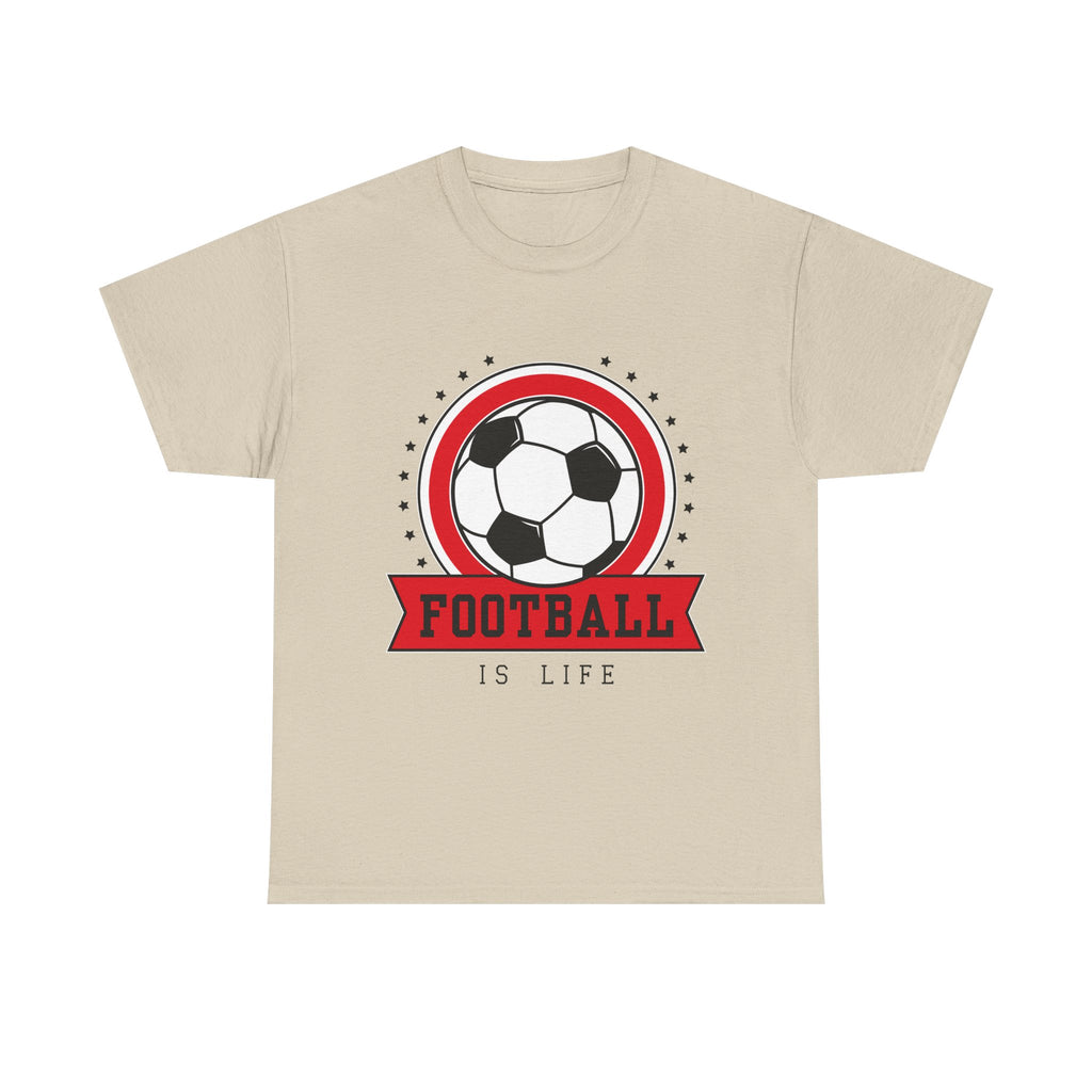 Football Is Life T-Shirt — Retro Soccer Badge Tee for Fans