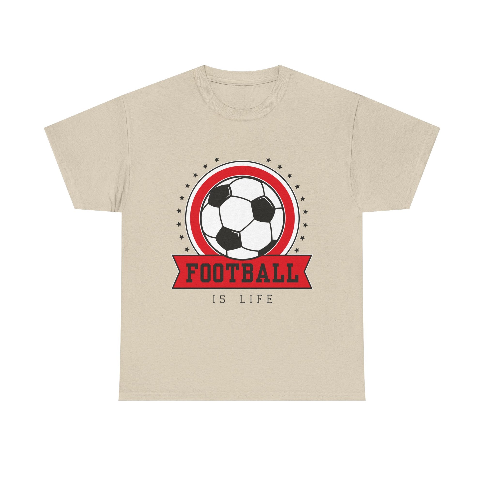 Football Is Life T-Shirt — Retro Soccer Badge Tee for Fans