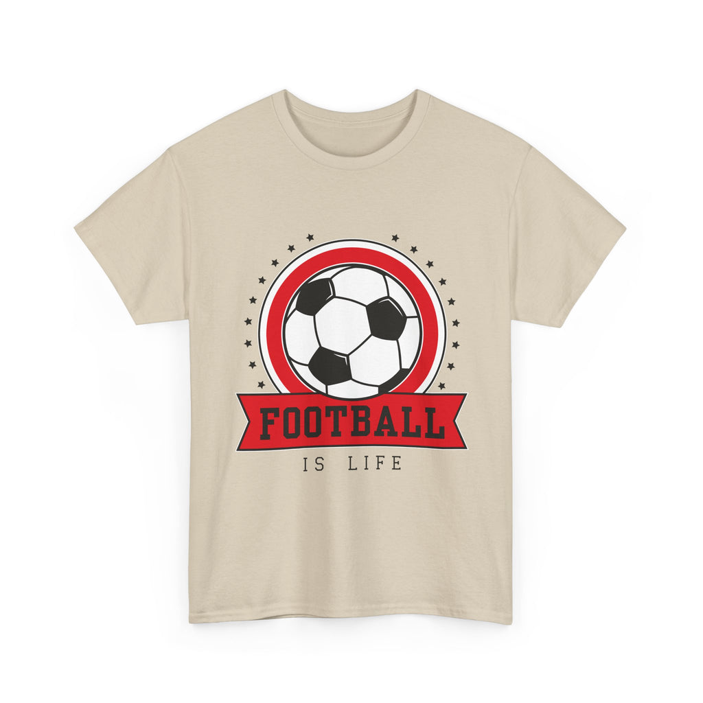 Football Is Life T-Shirt — Retro Soccer Badge Tee for Fans