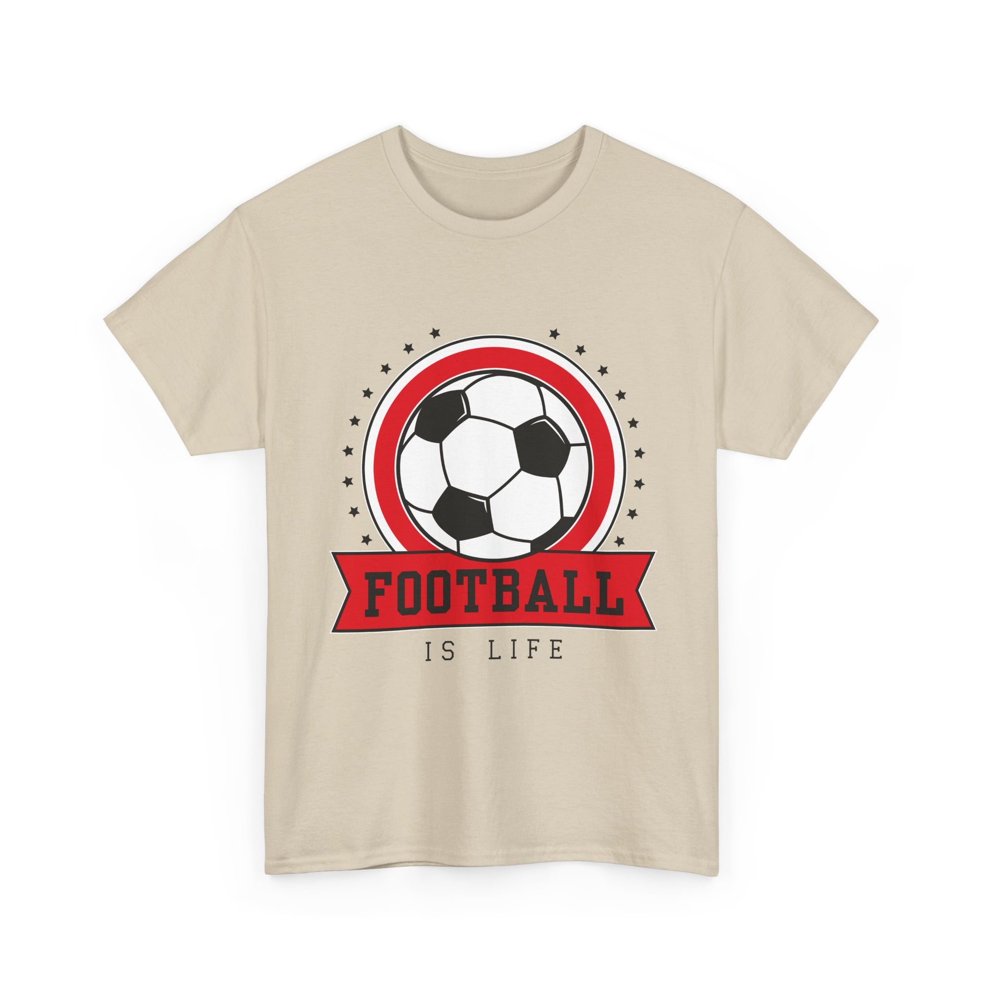 Football Is Life T-Shirt — Retro Soccer Badge Tee for Fans