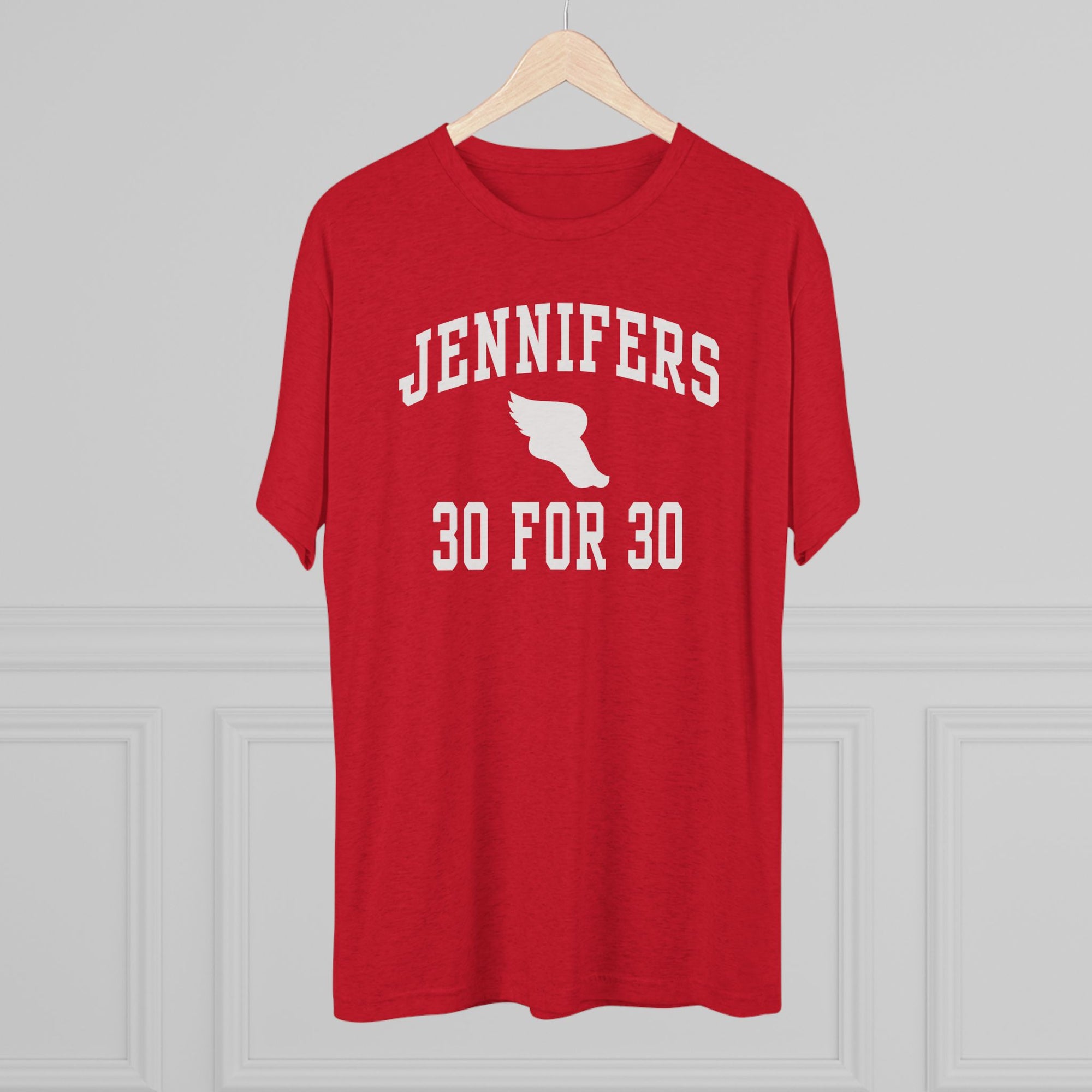 Red Tri-Blend Crew Tee - Perfect for Celebrations, Casual Wear, Birthdays, Gift for Her, Comfortable Everyday Style