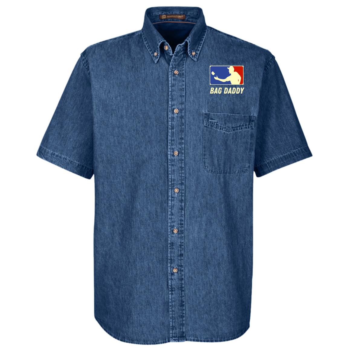 M550S Harriton Mens Short Sleeve Denim Shirt
