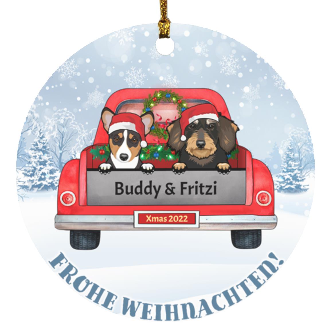 Pet Printed SUBORNC Circle Ornament