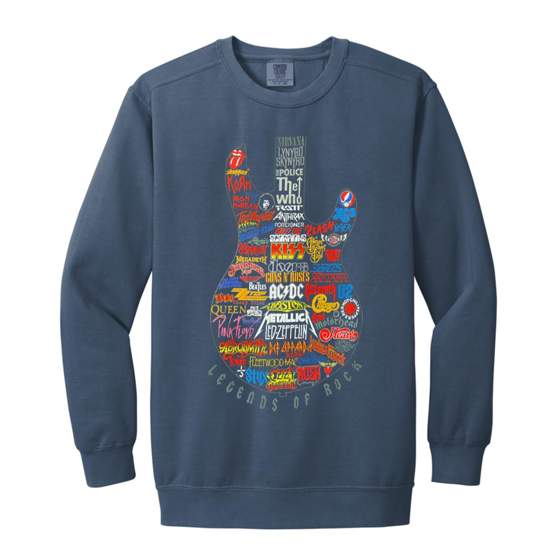 Guitar 1566 Garment-Dyed Adult Crewneck Sweatshirt