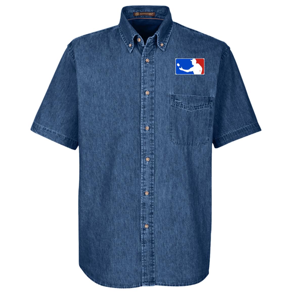 M550S Harriton Mens Short Sleeve Denim Shirt