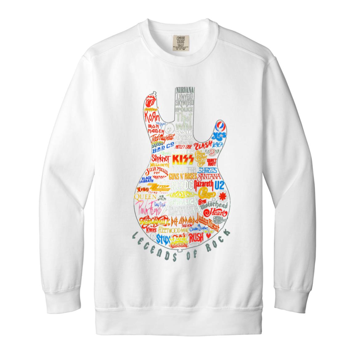 Guitar 1566 Garment-Dyed Adult Crewneck Sweatshirt