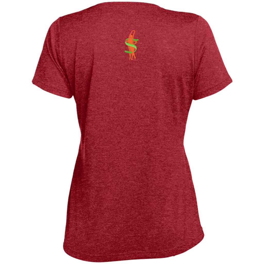 LST360 Ladies' Heather Scoop Neck Performance Tee