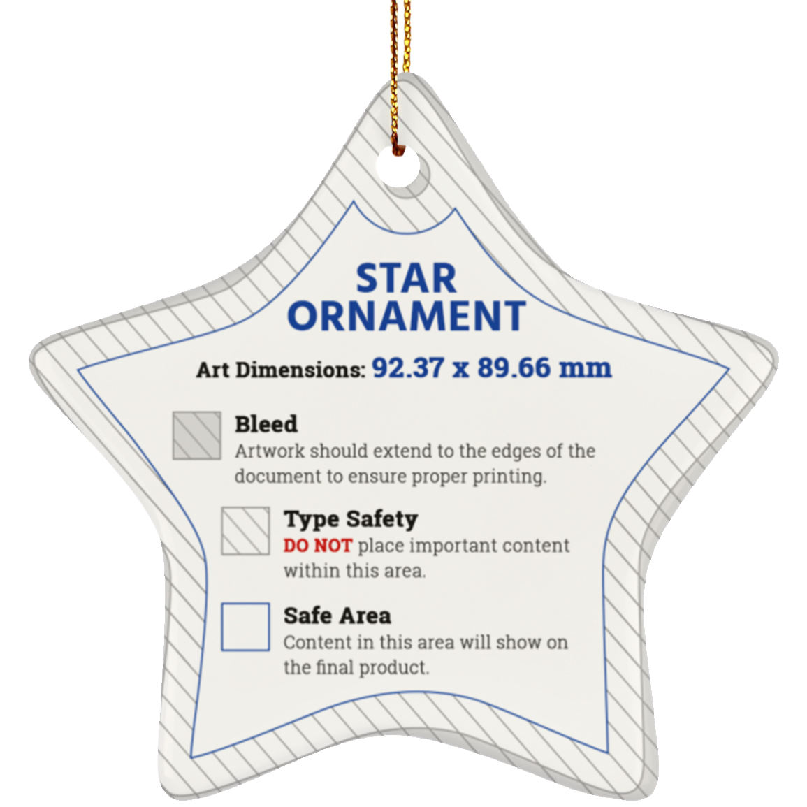 Full Front Star Ornament