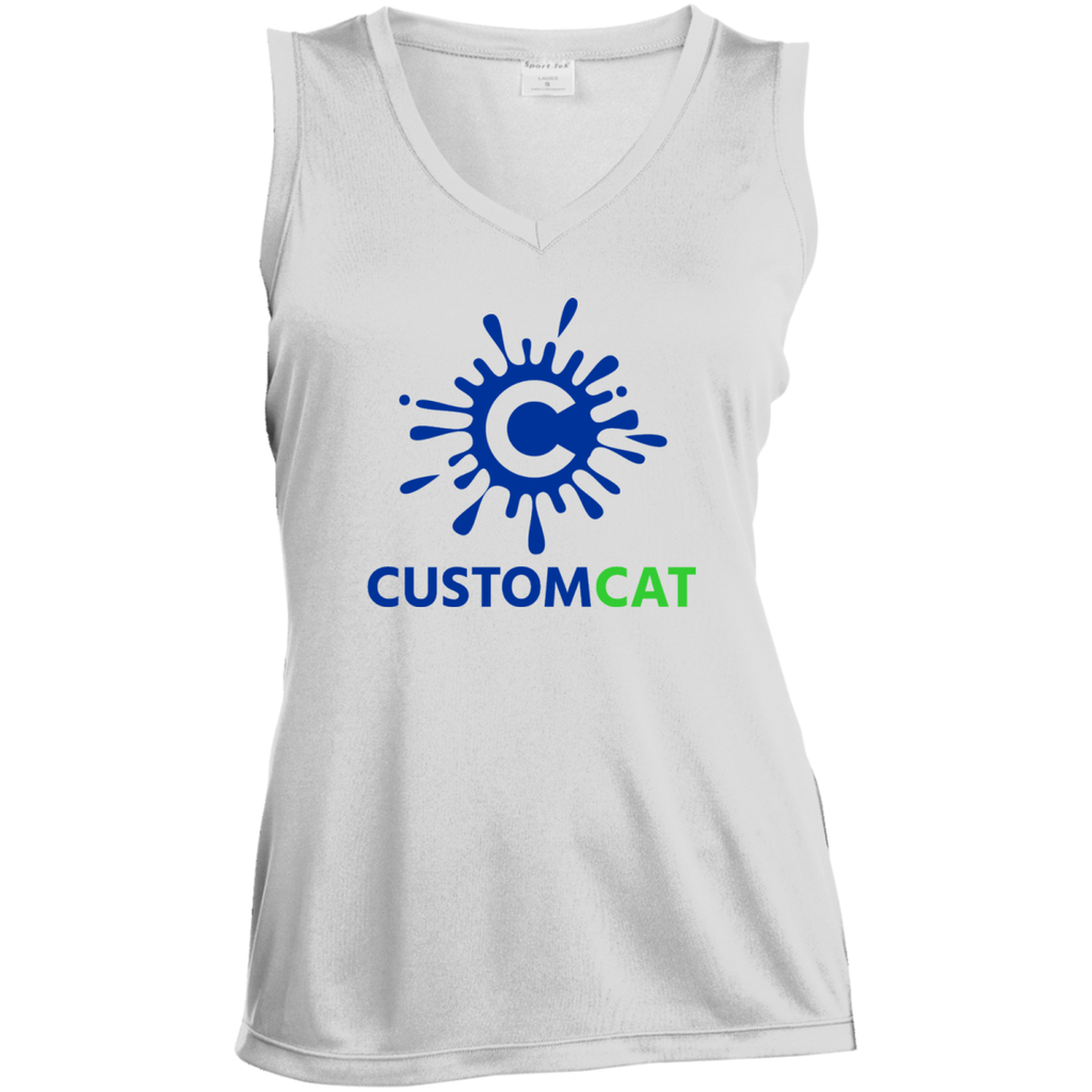 LST352 Sport-Tek Ladies' Sleeveless Moisture Absorbing V-Neck