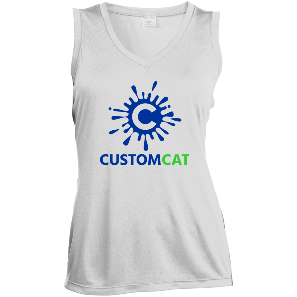 LST352 Sport-Tek Ladies' Sleeveless Moisture Absorbing V-Neck