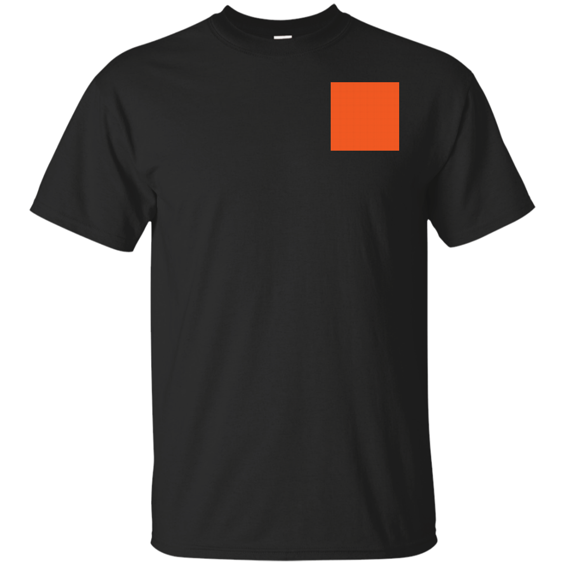 Left Chest Orange Gildan T-Shirt