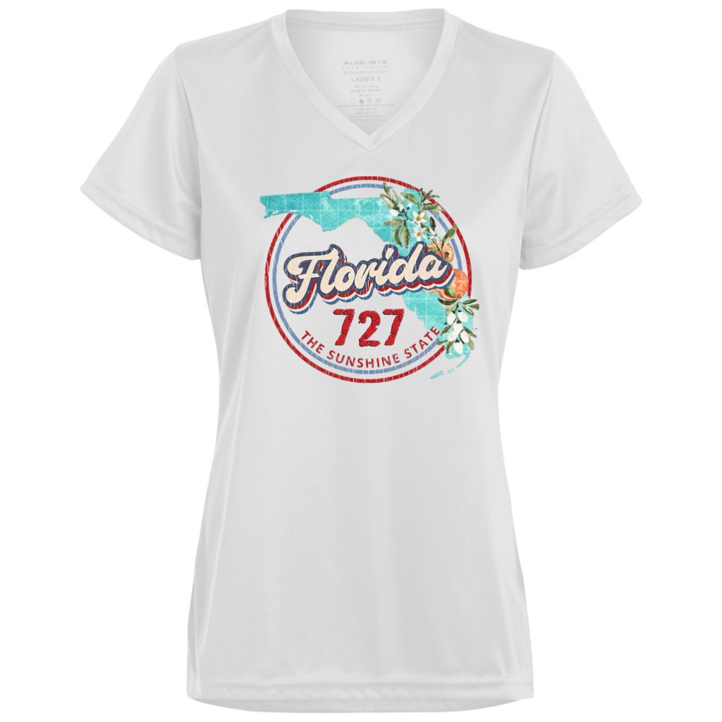 1790 Ladies’ Moisture-Wicking V-Neck Tee