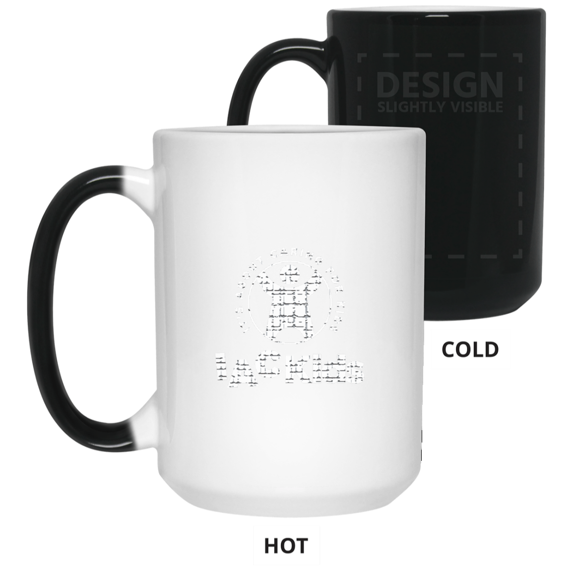 newDistressed White logo Magic Mugs