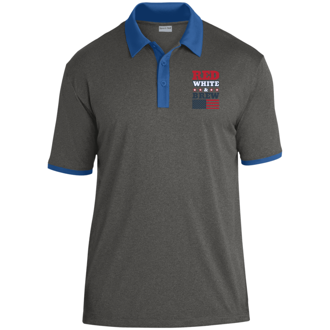 ST667 Sport-Tek Heather Contender Contrast Polo