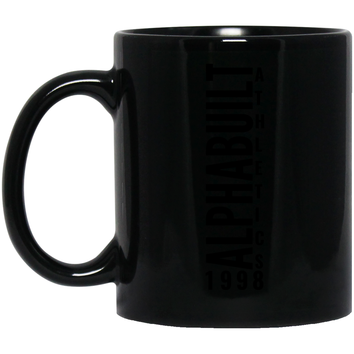 Letters 11 oz. Black Mug