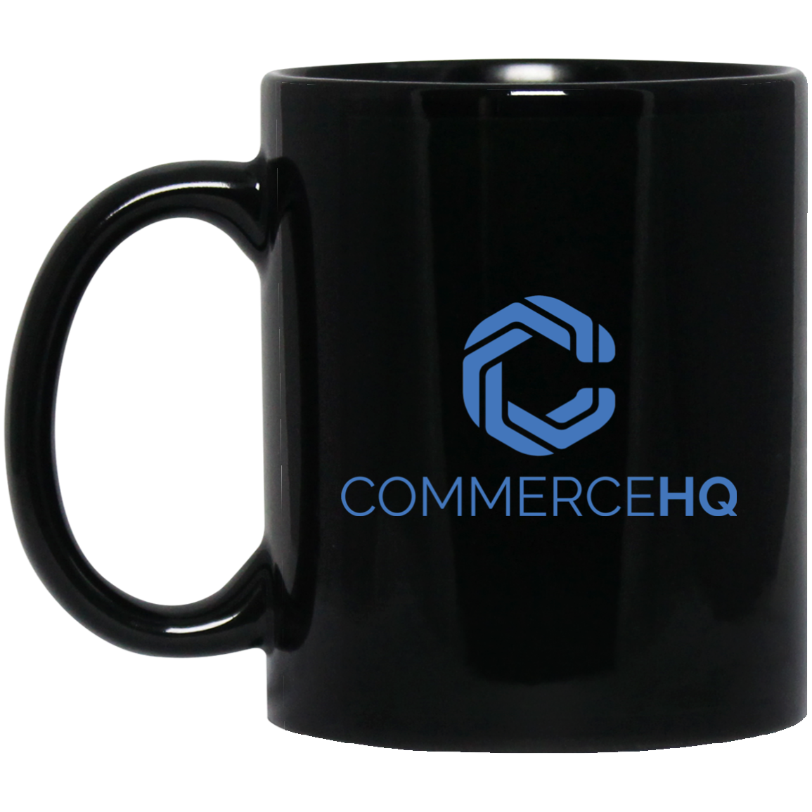 chq logo blue BM11OZ 11 oz. Black Mug