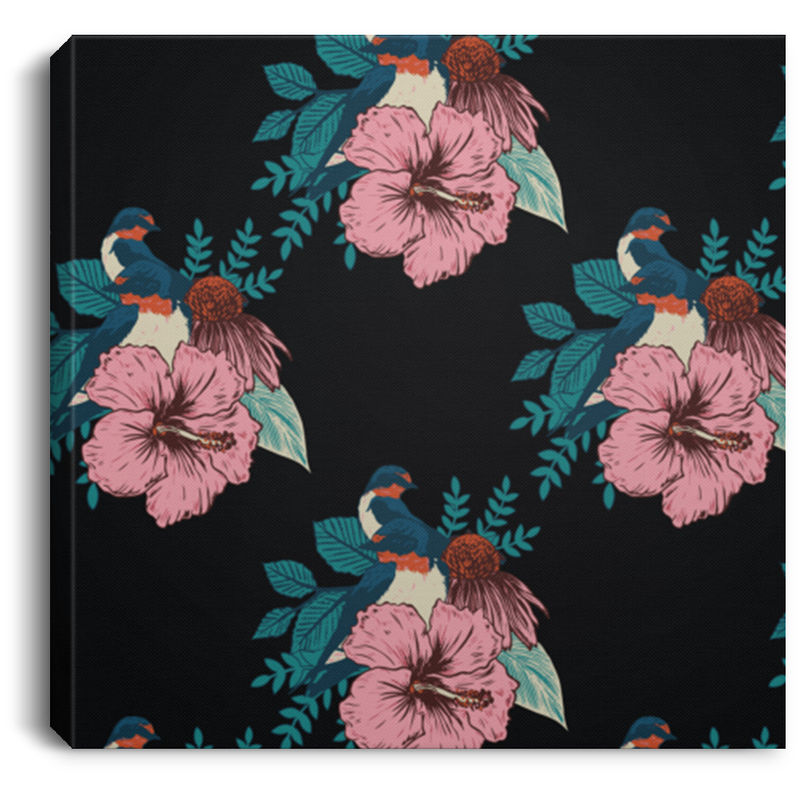 Flowers Square Gallery Wrap Canvas Print .75in Frame