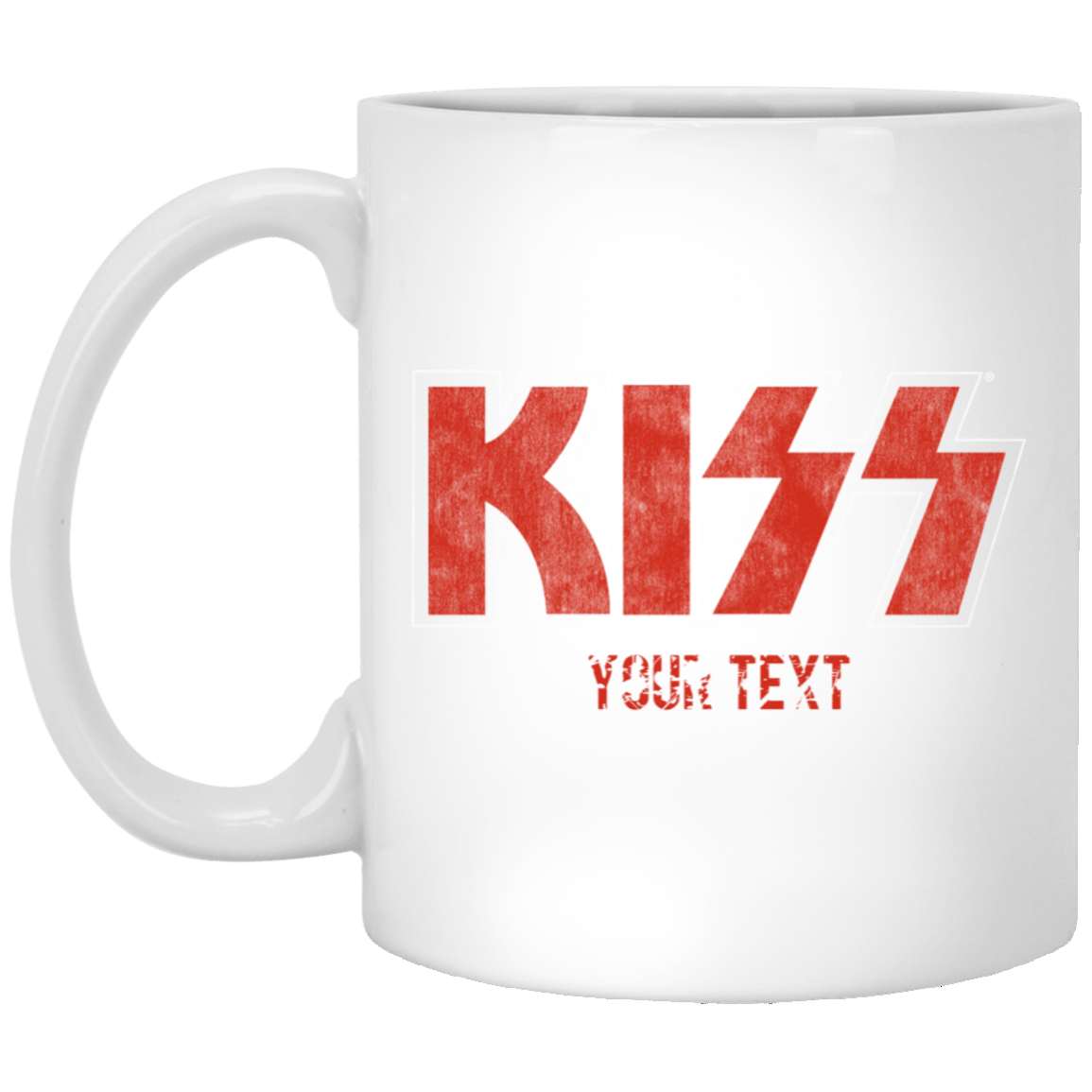 Personalized Kiss Mug 11 oz. White Mug