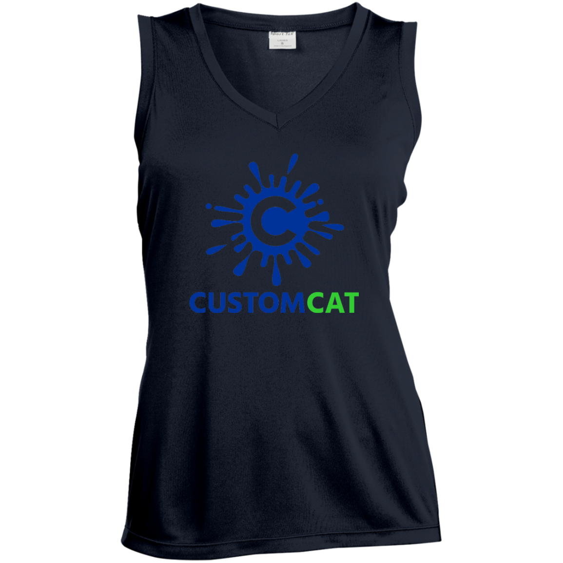 LST352 Sport-Tek Ladies' Sleeveless Moisture Absorbing V-Neck