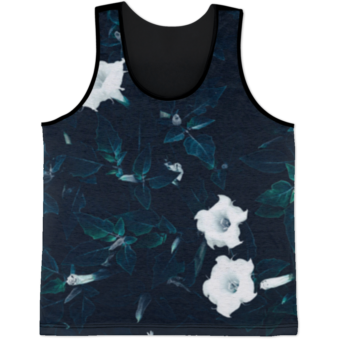 Blue Flower Dye-Sub All Over Tank Top