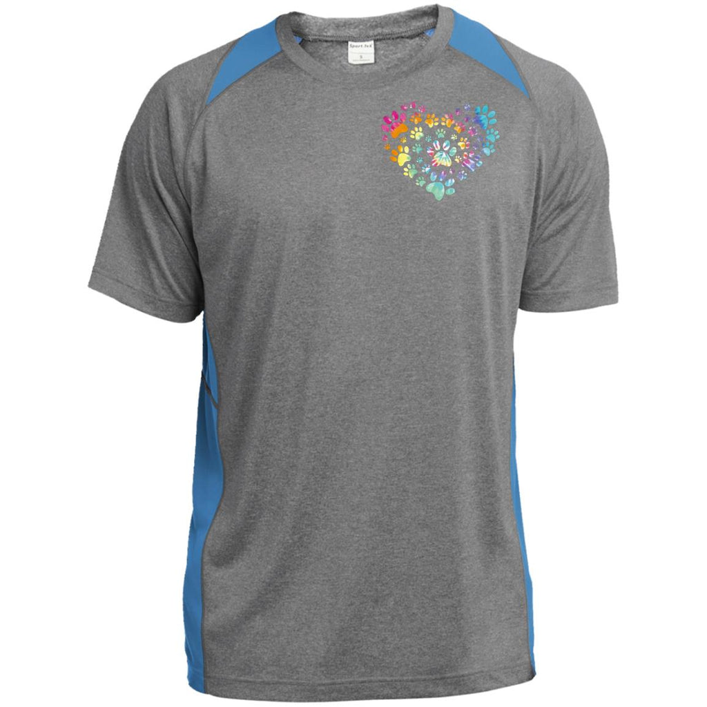ST361 Heather Colorblock Poly T-Shirt