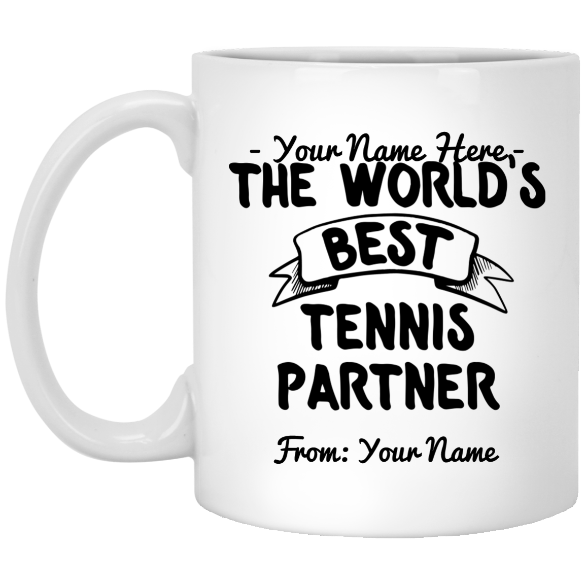 XP8434 11 oz. White Mug Deon Test