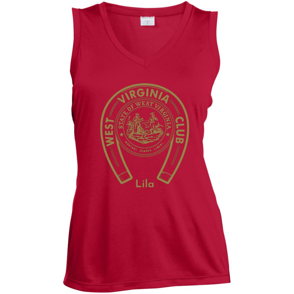 LST352 Ladies' Sleeveless V-Neck Performance Tee