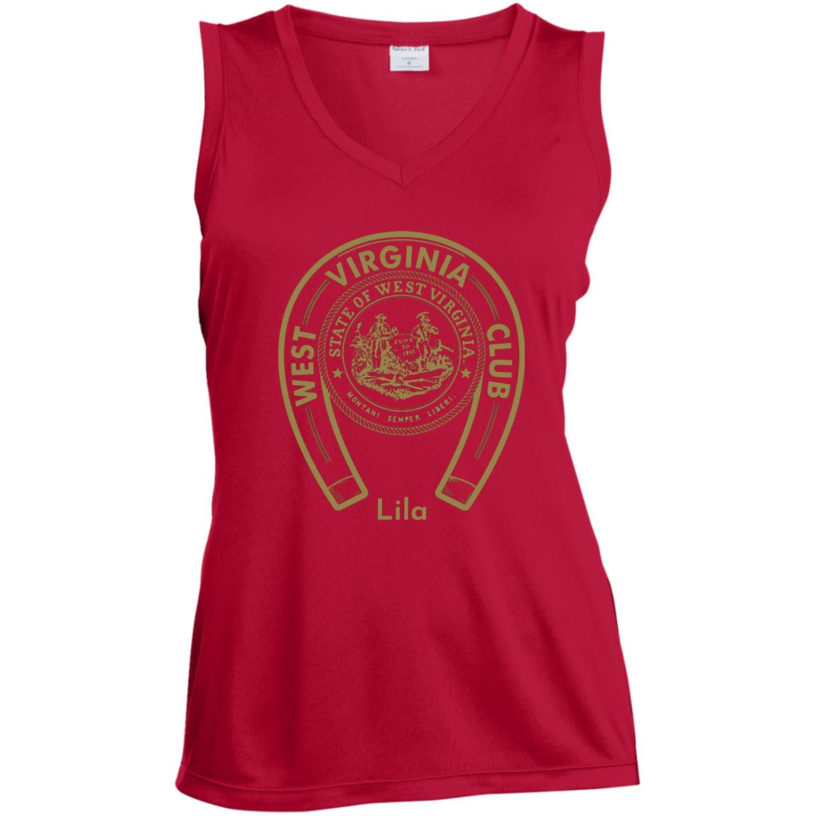 LST352 Ladies' Sleeveless V-Neck Performance Tee