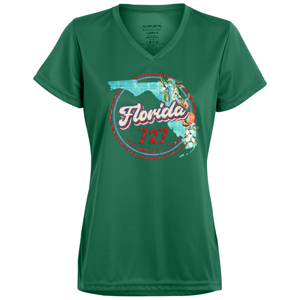 1790 Ladies’ Moisture-Wicking V-Neck Tee