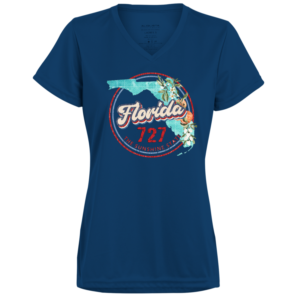 1790 Ladies’ Moisture-Wicking V-Neck Tee