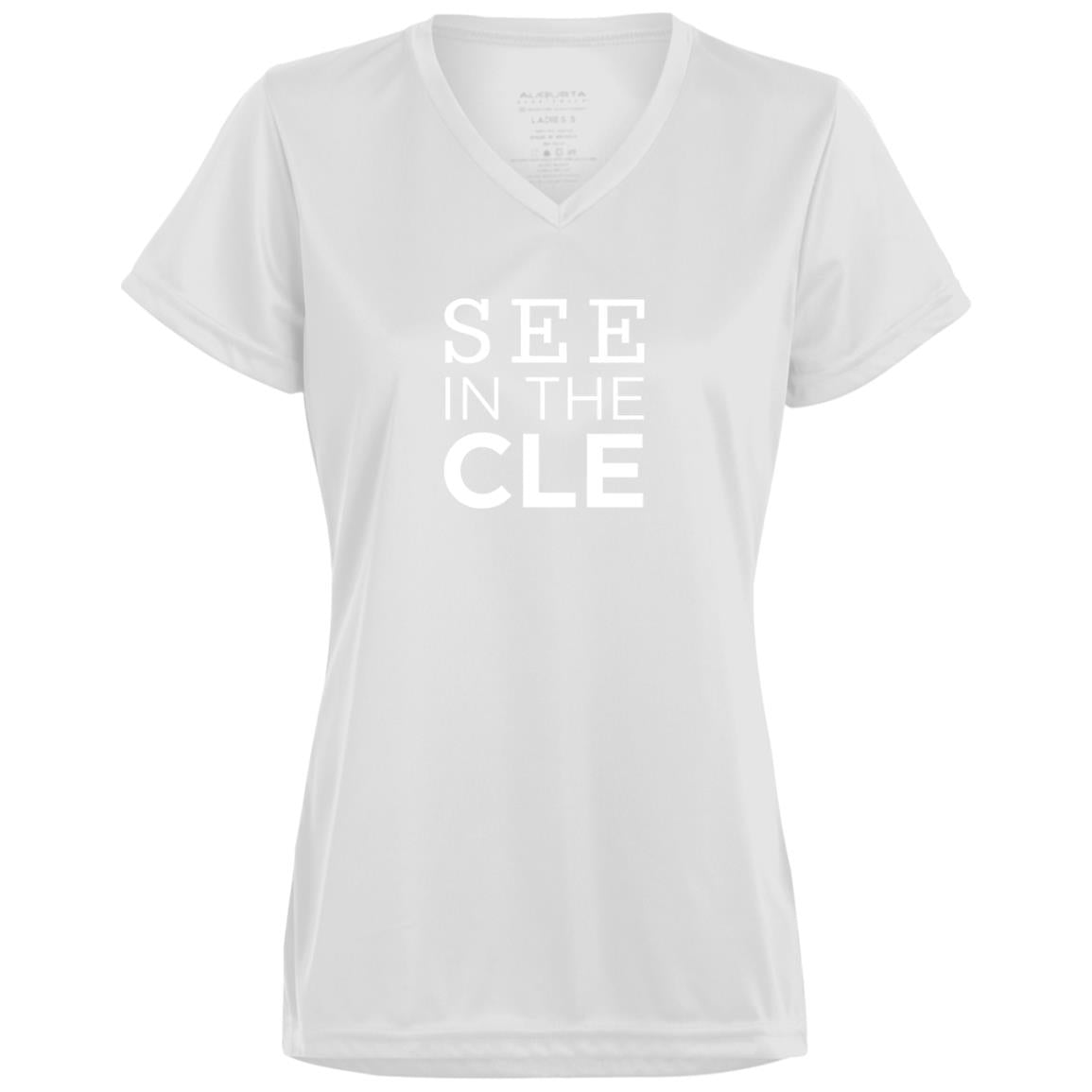 1790 Ladies’ Moisture-Wicking V-Neck Tee