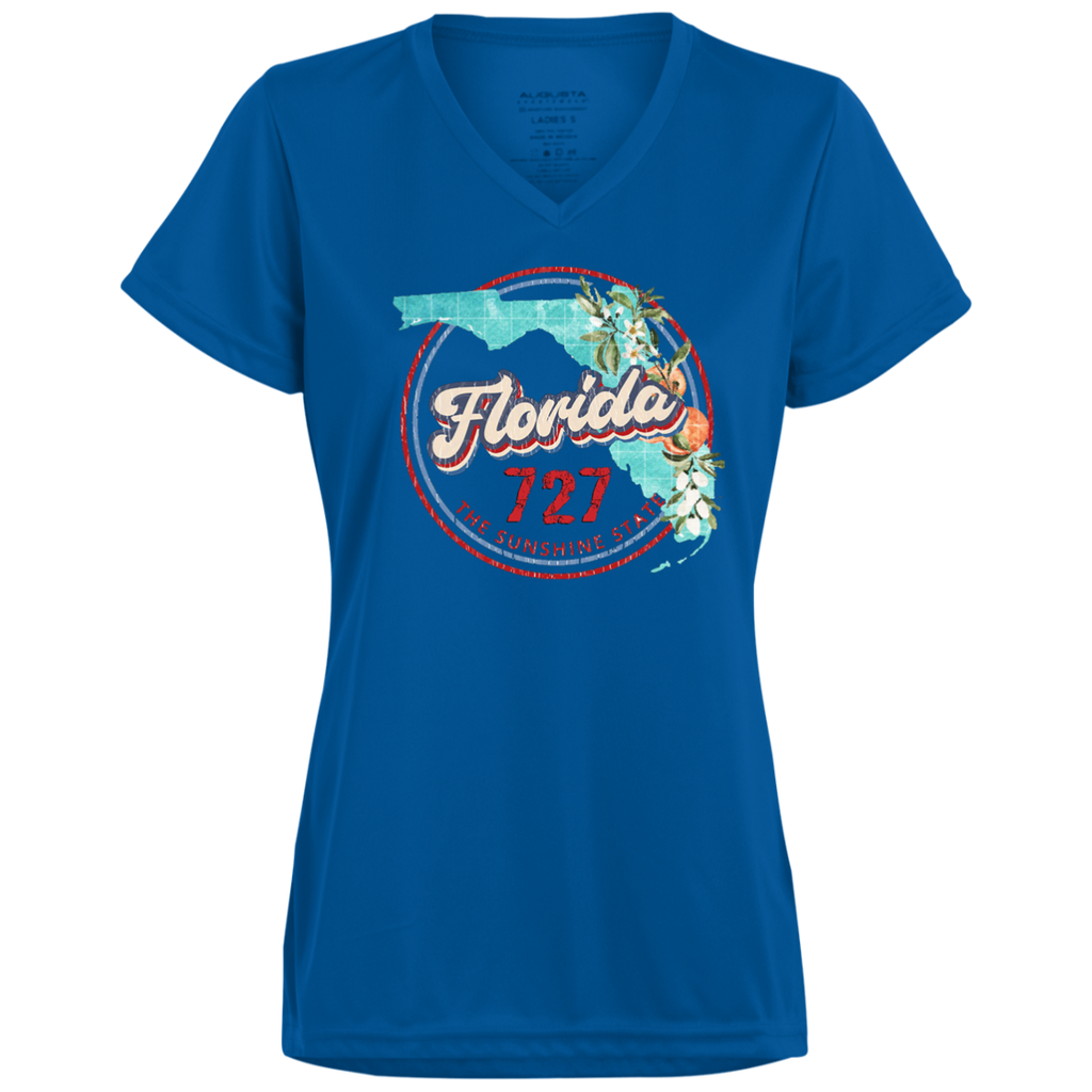 1790 Ladies’ Moisture-Wicking V-Neck Tee