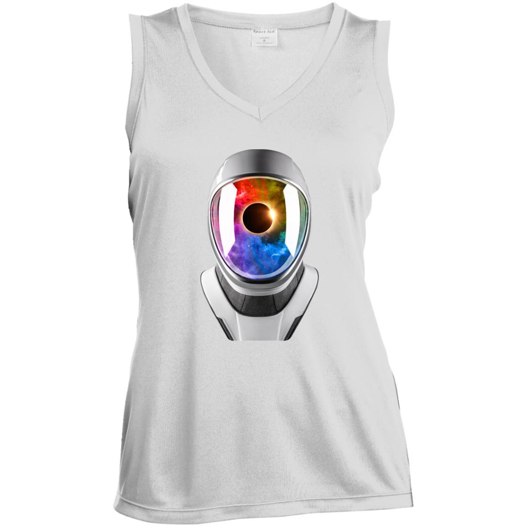 LST352 Ladies' Sleeveless V-Neck Performance Tee