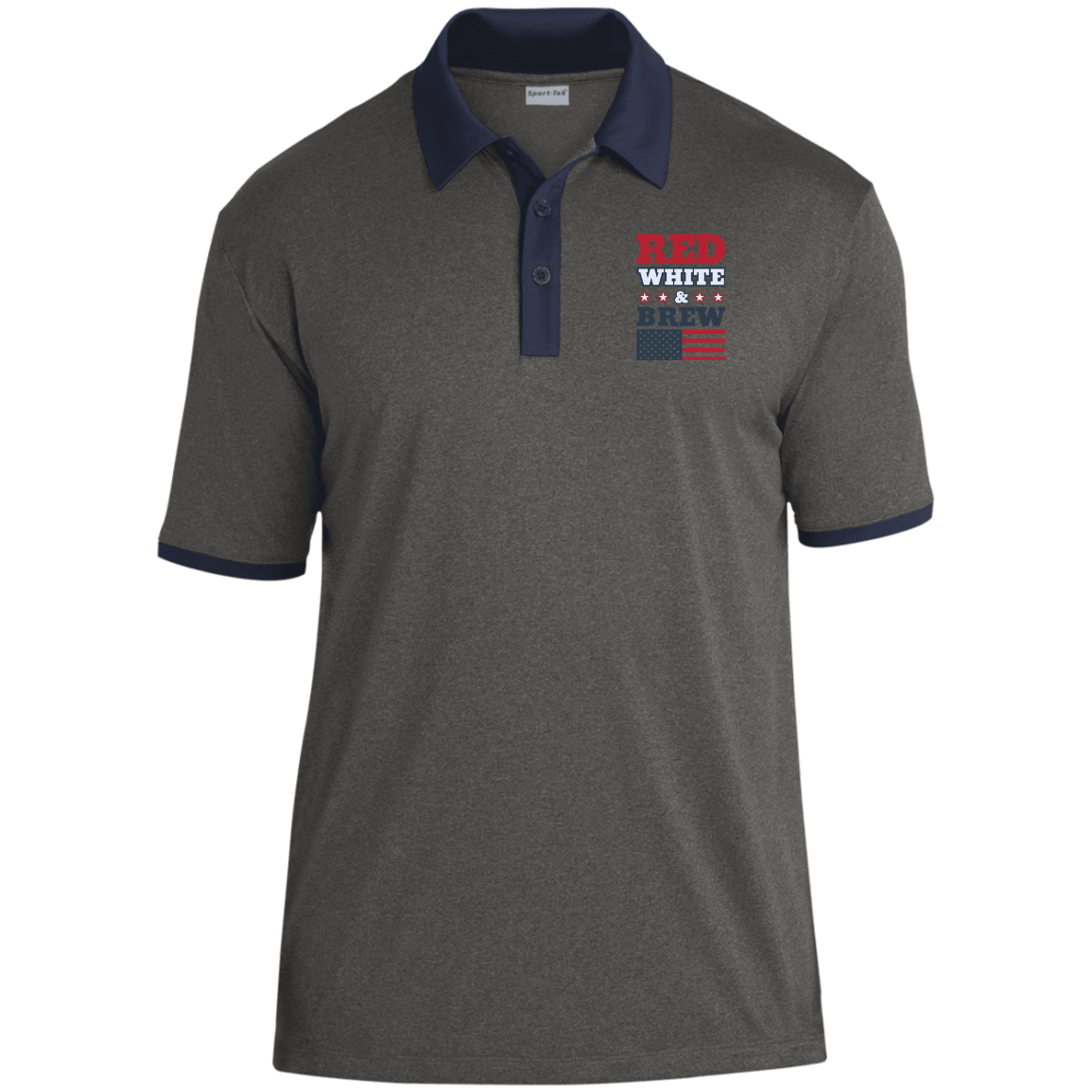 ST667 Sport-Tek Heather Contender Contrast Polo
