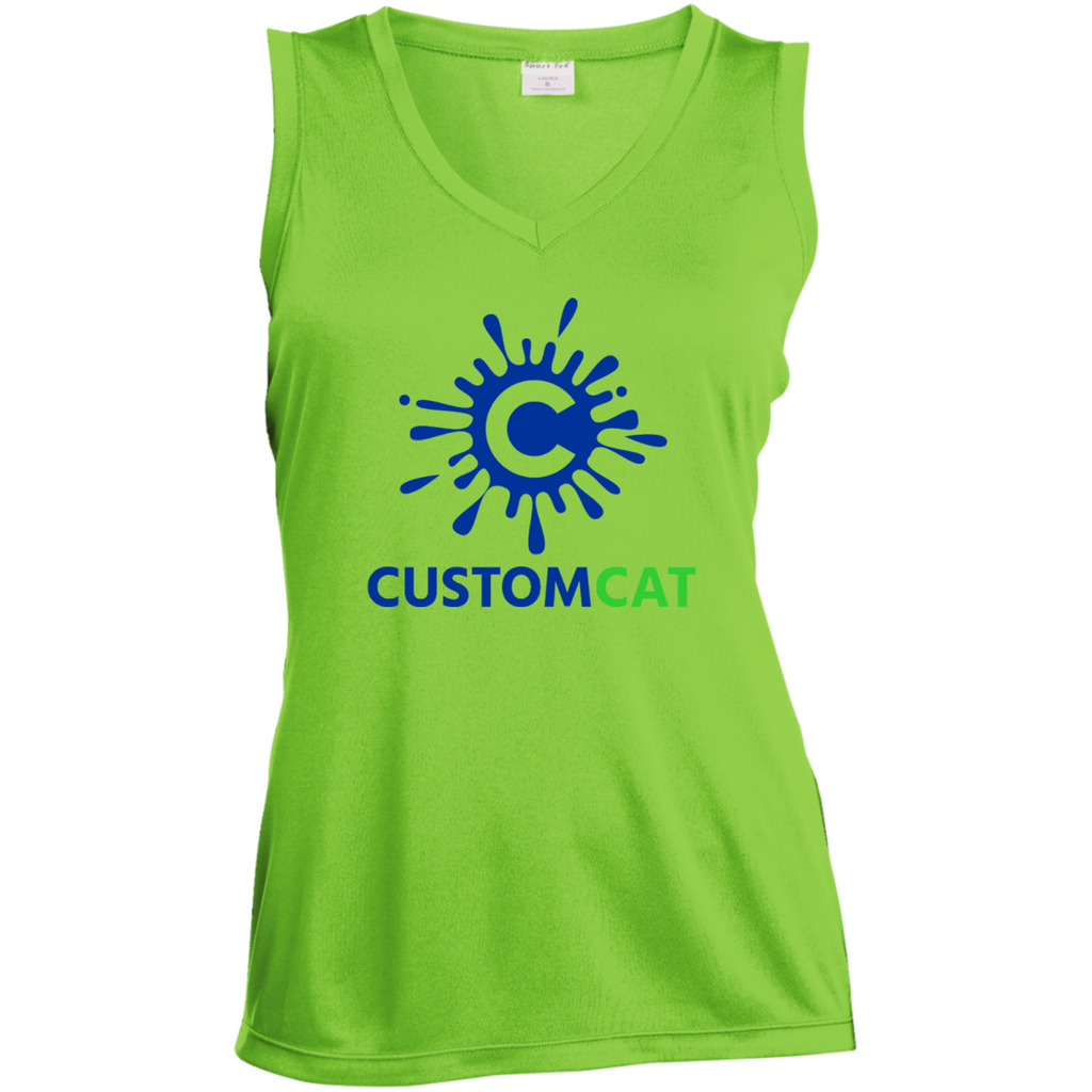 LST352 Sport-Tek Ladies' Sleeveless Moisture Absorbing V-Neck