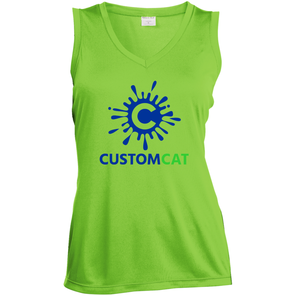 LST352 Sport-Tek Ladies' Sleeveless Moisture Absorbing V-Neck