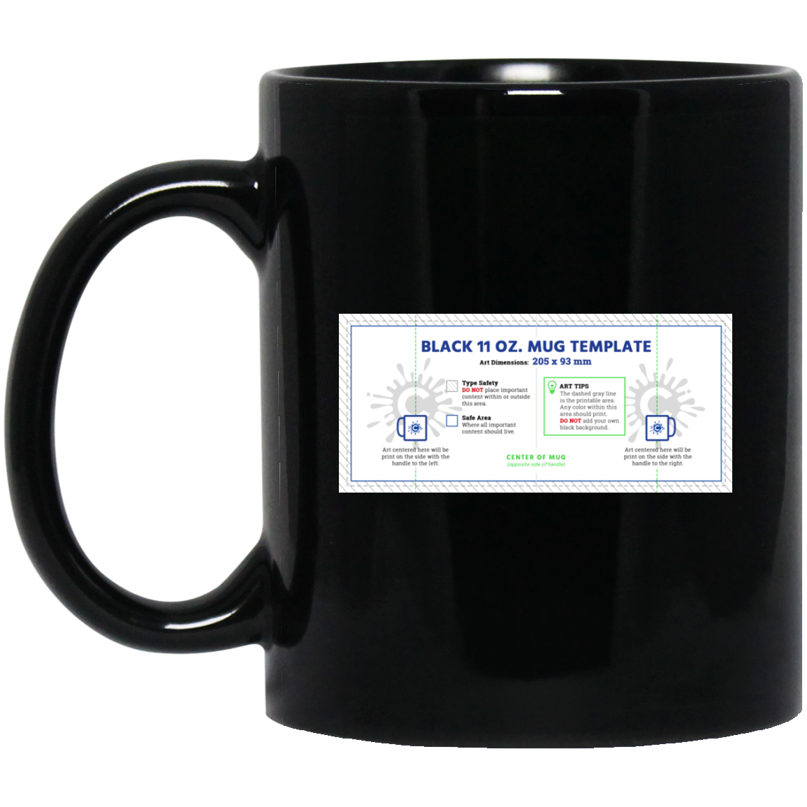 BlackMug_11oz_ArtTemplate 11 oz. Black Mug