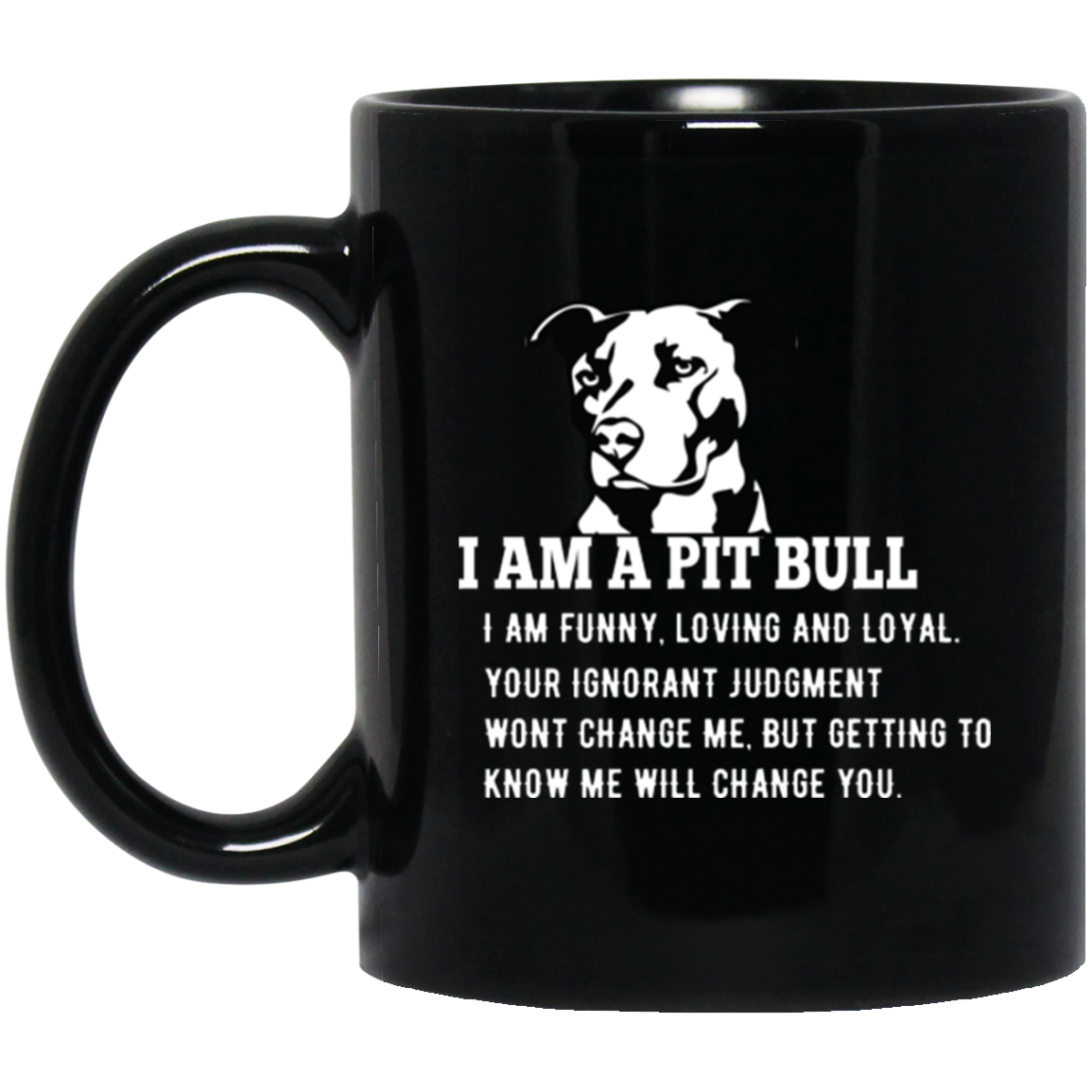 Pitbull 11 oz. Black Mug